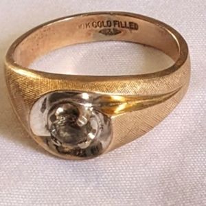 Men's Vintage Gold Sapphire Ring